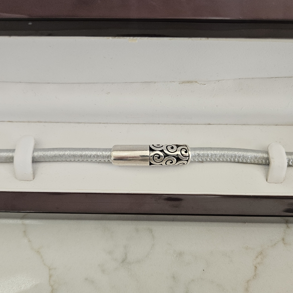 Brighton Silver Bracelet With Scrollwork Accent - image 2